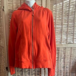Lululemon Athletica Orange Zip-Up Hoodie Jacket